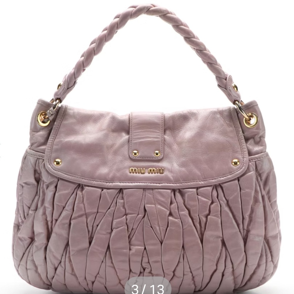Miu Miu Mughetto Matelasse Lux Leather Coffer Bag - Picture 2 of 13